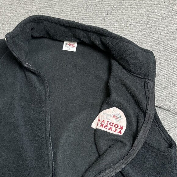 Kodiak Alaska Men's Fleece Vest Full zip-up Black Made in USA Size M - Picture 10 of 11